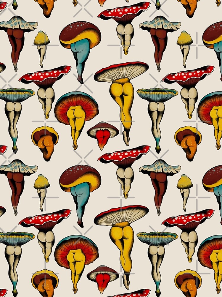 Sexy mushrooms tattoo flash by ceciliagranata