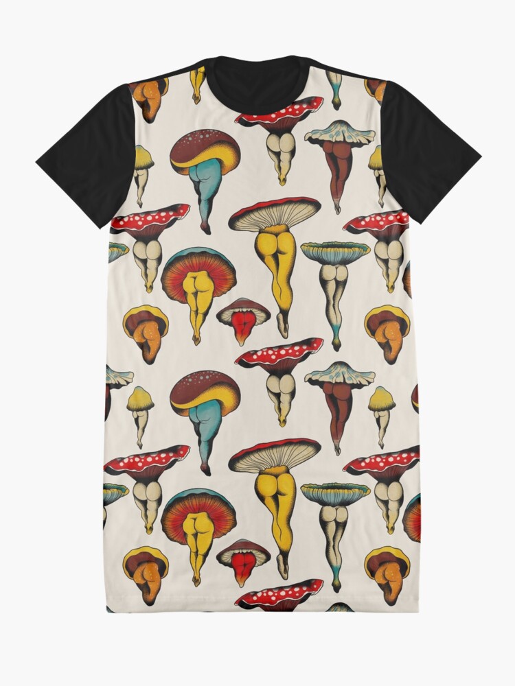 Alternate view of Sexy mushrooms tattoo flash Graphic T-Shirt Dress