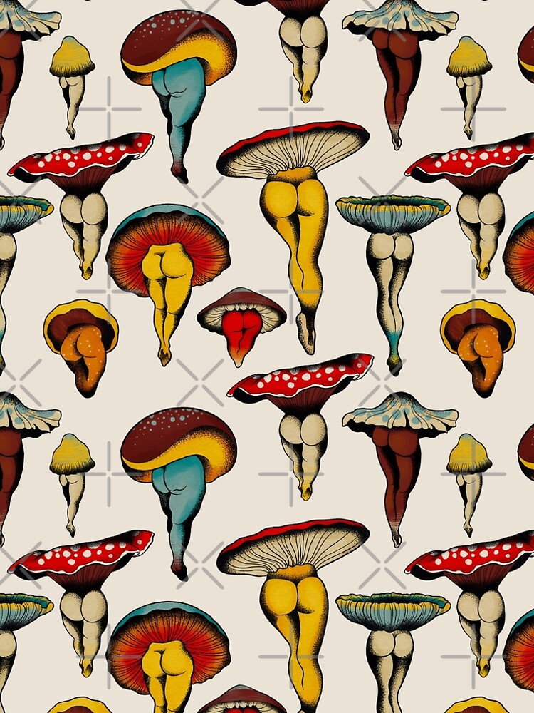 Sexy mushrooms tattoo flash by ceciliagranata