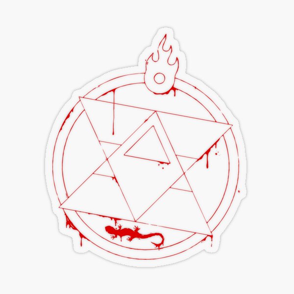 Roy Mustang - Blood Transmutation Circle - White Transparent Sticker
