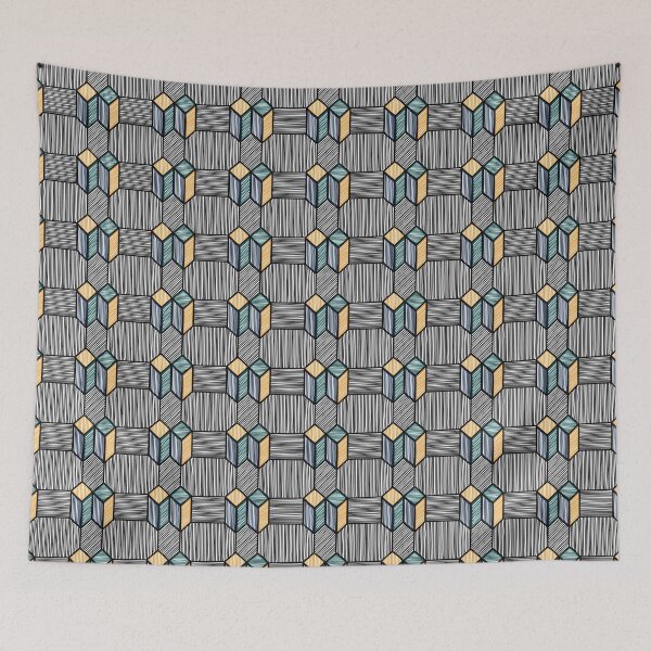 Item preview, Tricolor Geometric Walls Print designed and sold by MCMXCV-PROJECT.