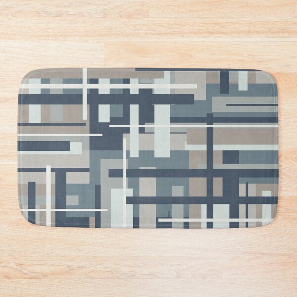 Item preview, Frank - Mid Century Modern Geometric Pattern in Neutral Blue Grey designed and sold by kierkegaard.