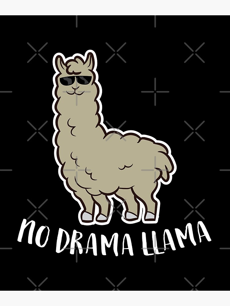 Disover No Drama Llama Funny Alpaca Lover Llamas Premium Matte Vertical Poster