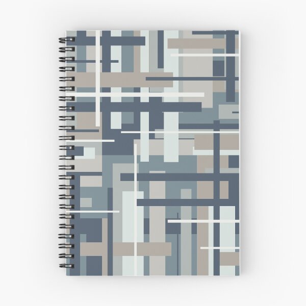 Item preview, Frank - Mid Century Modern Geometric Pattern in Neutral Blue Grey designed and sold by kierkegaard.