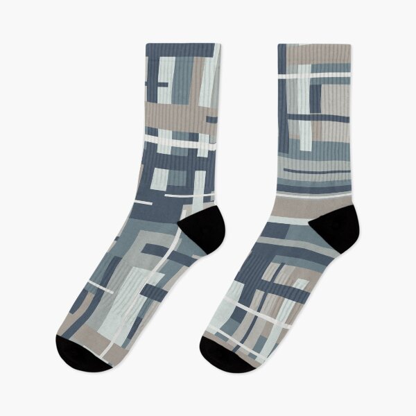 Item preview, Frank - Mid Century Modern Geometric Pattern in Neutral Blue Grey designed and sold by kierkegaard.