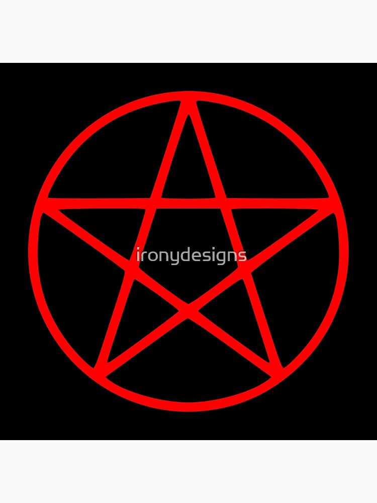 Red and Black Pentagram Stars Symbol by ironydesigns