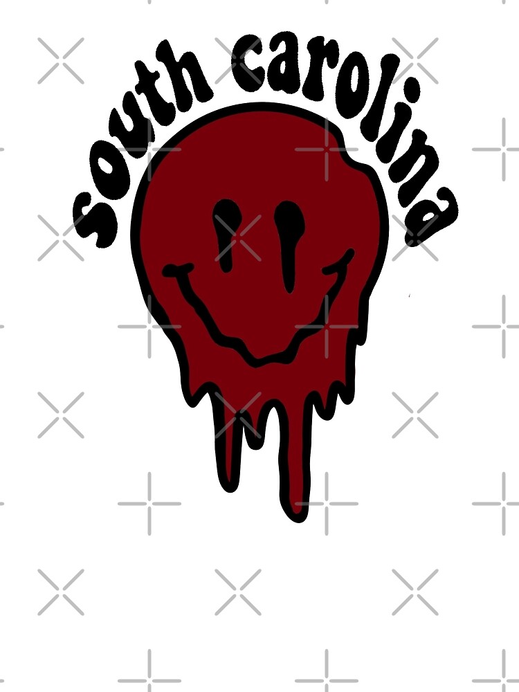 "south carolina drip smiley face " Poster by sophiaspos Redbubble