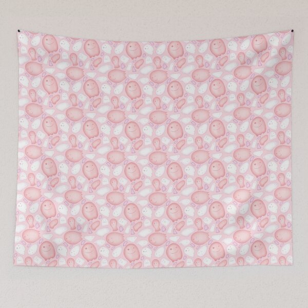 Item preview, Pastel Pink Ghosts Repeat Pattern designed and sold by smask.