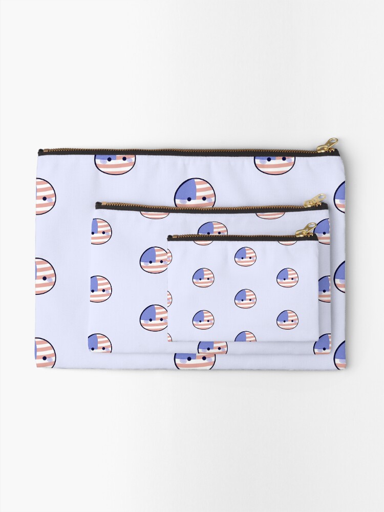 Alternate view of USA countryball Zipper Pouch