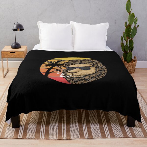 Item preview, lion sunset retro vector illustration designed and sold by qzpolo.