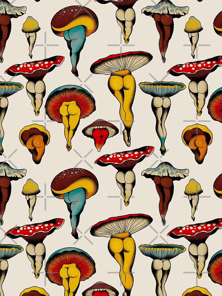 Sexy mushrooms tattoo flash by ceciliagranata
