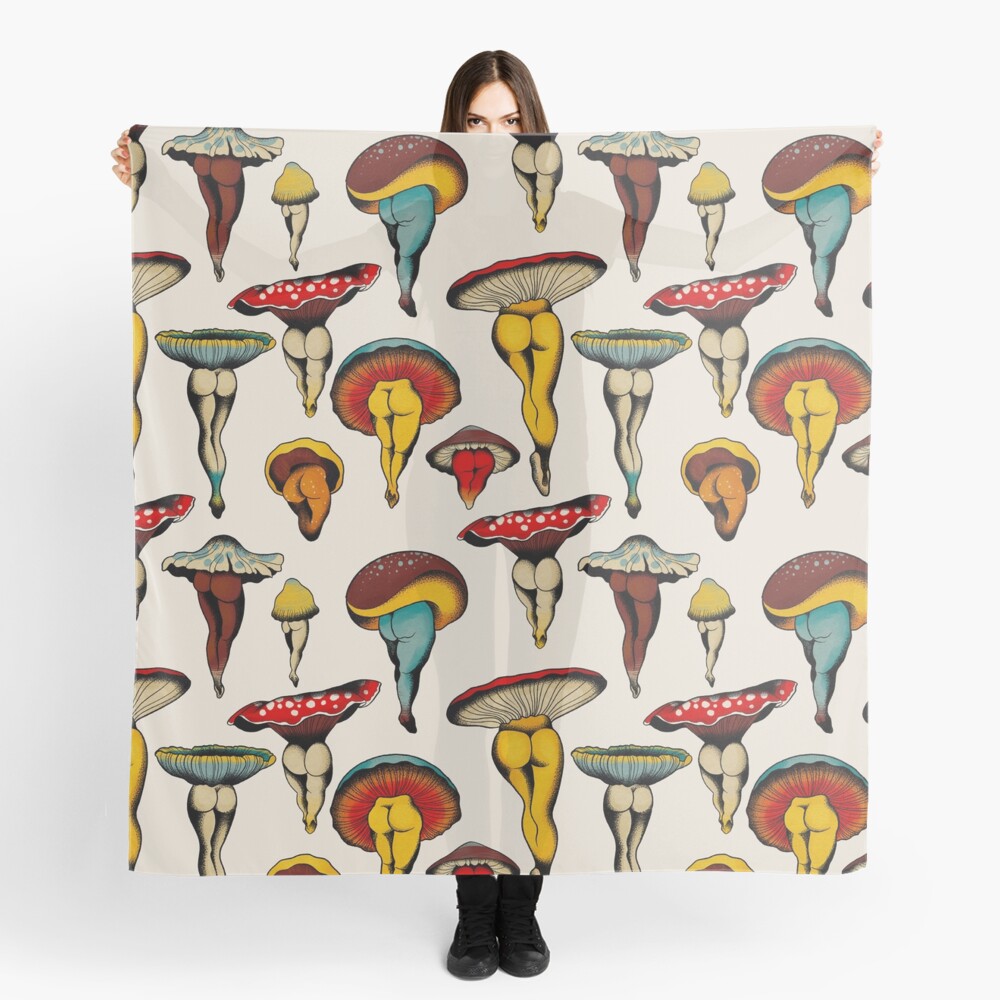 Sexy mushrooms tattoo flash Scarf
