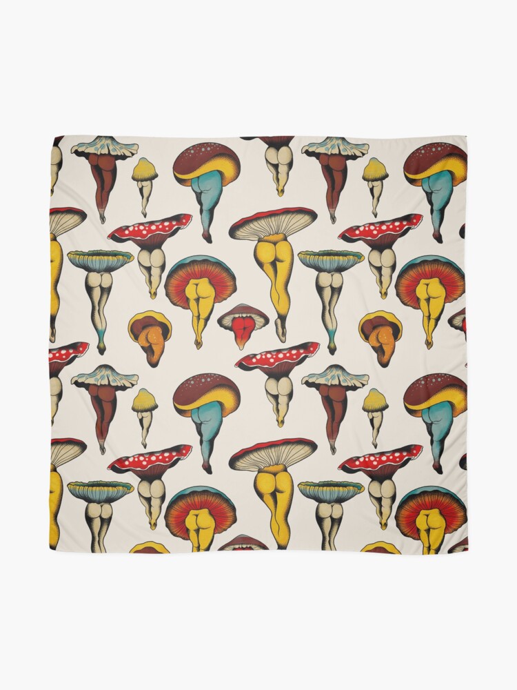 Alternate view of Sexy mushrooms tattoo flash Scarf