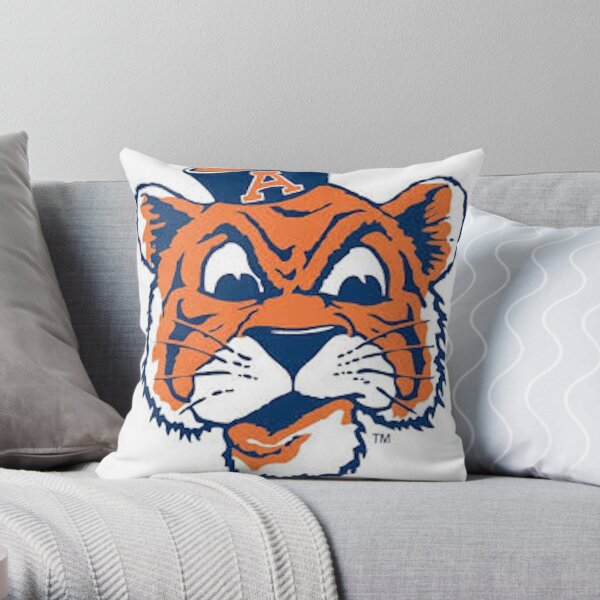 old school aubie Throw Pillow