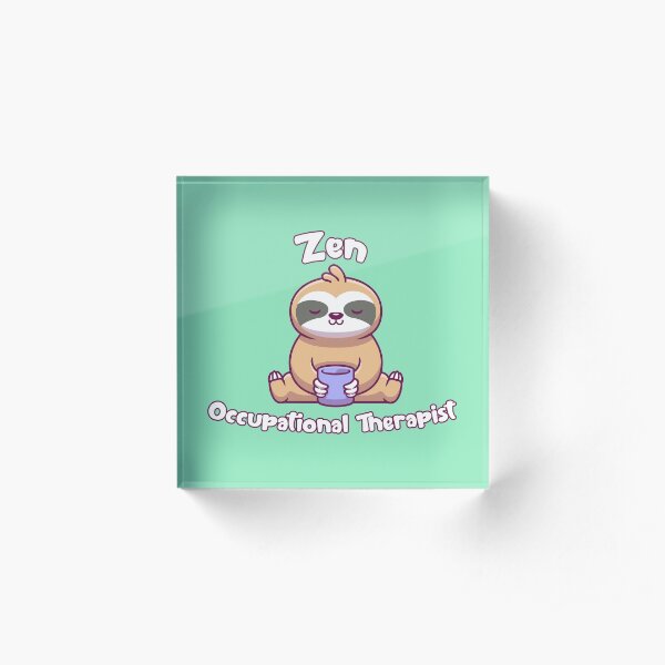 Zen Coffee OT Sloth Acrylic Block