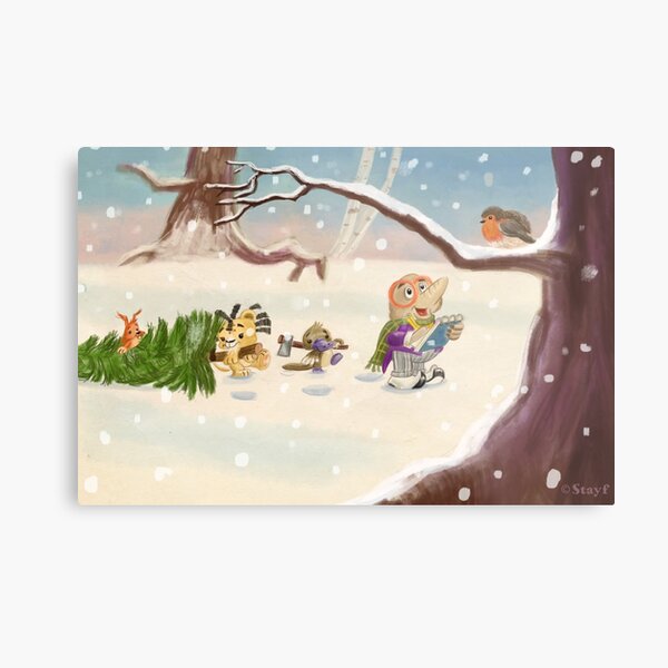 Christmas Tree Walk Metal Print