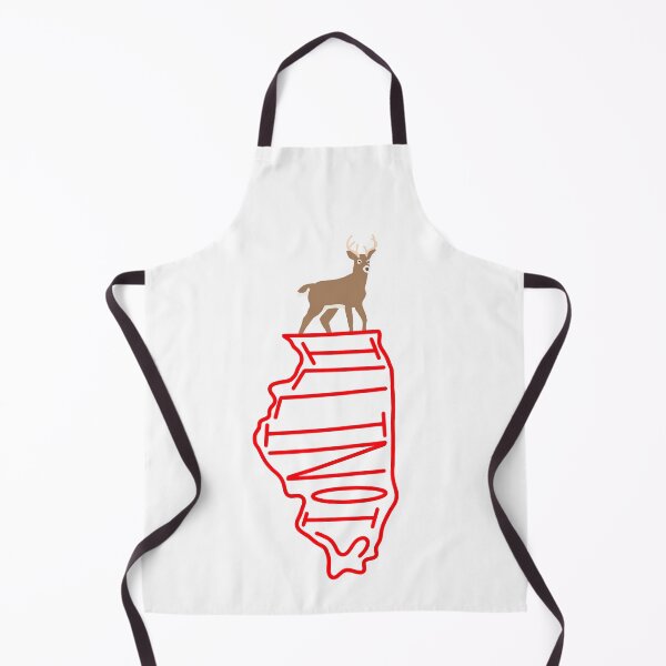 Item preview, Illinois with white tailed deer designed and sold by Artverseodyssey.