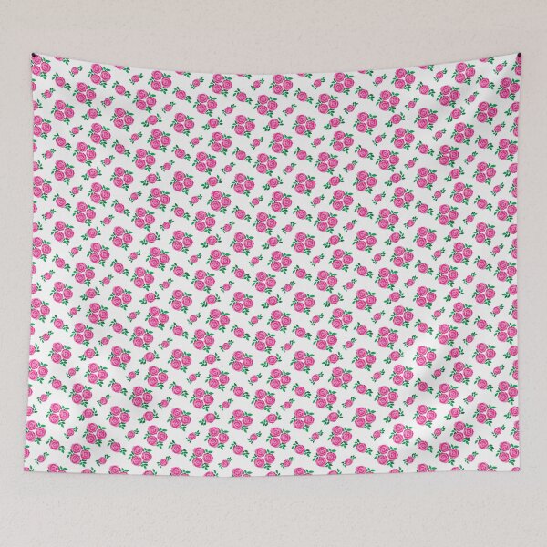 Artikelvorschau, Cerise rosa Rosendruck im Vintage-Stil entworfen und verkauft von LittleBettyMakes.