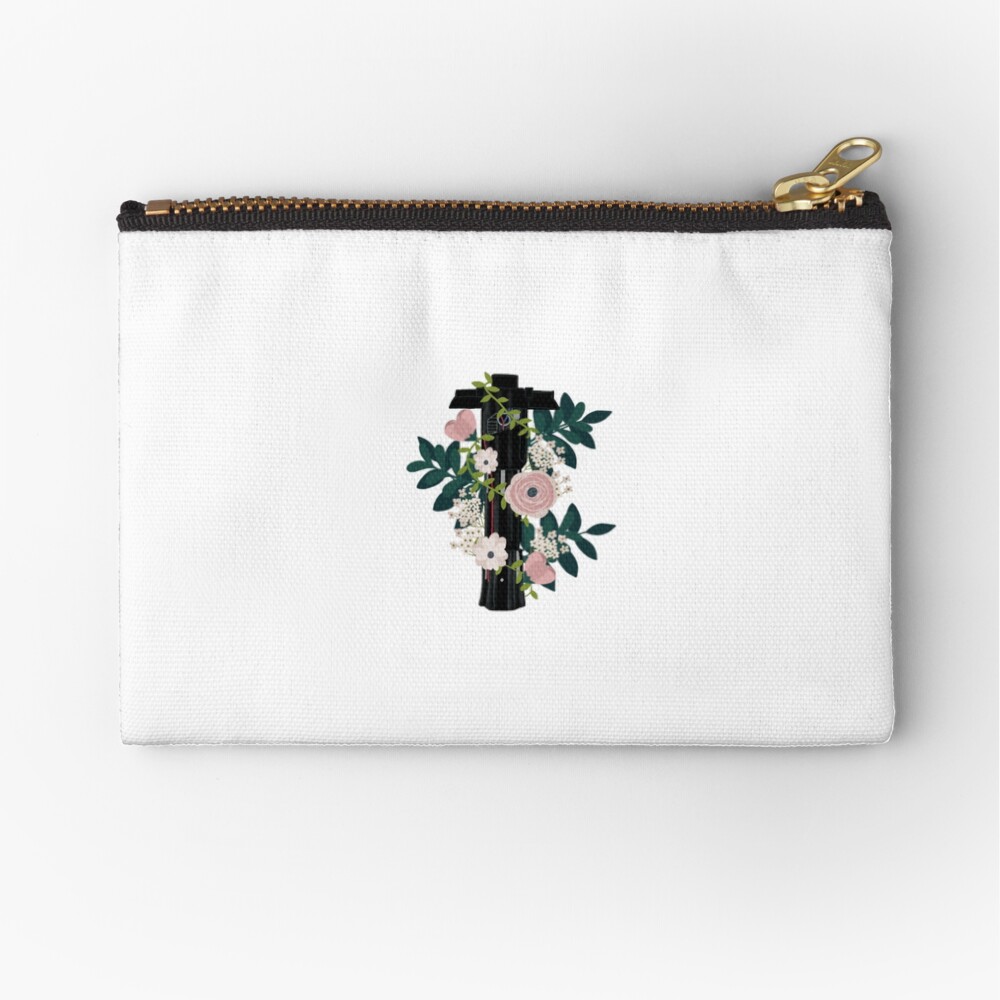 kylo saber with flowers Zipper Pouch