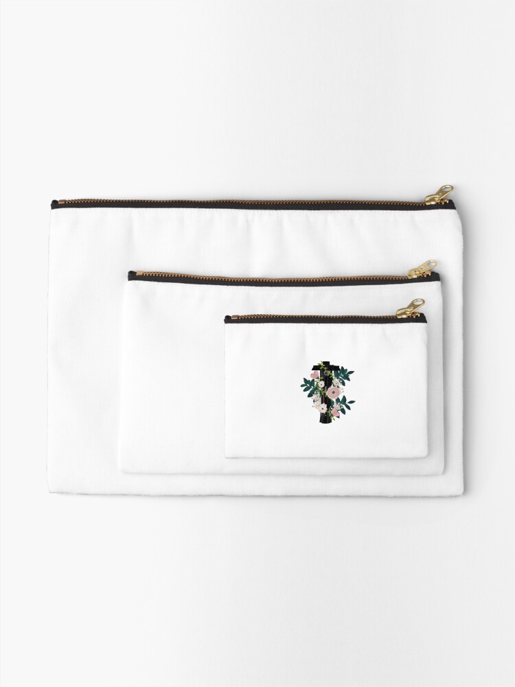 Alternate view of kylo saber with flowers Zipper Pouch