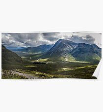 Mountains of Glencoe from the Devils Staircase, Scotland Poster