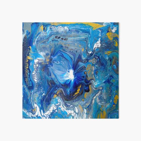 Supernova Ocean (Balloon-dip Acrylic Pour) Art Board Print