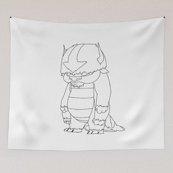 Item preview, Standing Appa: Avatar The Last Airbender (Black) designed and sold by aolaniiss.