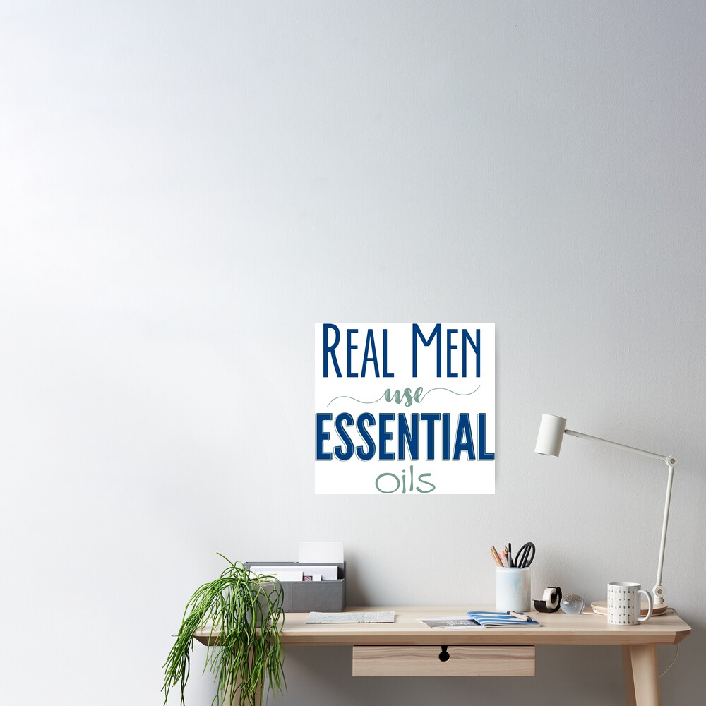 Real men use essential oils Sticker for Sale by davetdesigns