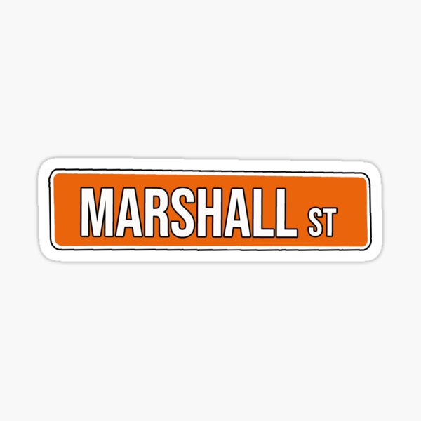 Item preview, Marshall Street Sign Orange designed and sold by victoriiaamarie.
