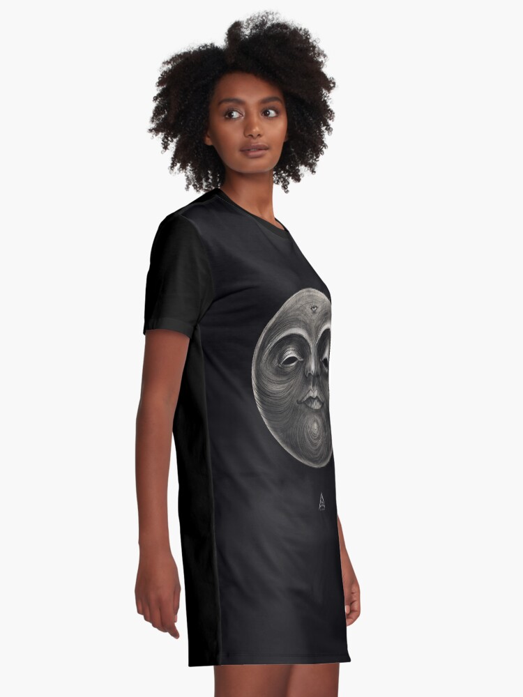 Alternate view of Voodoo moon Graphic T-Shirt Dress