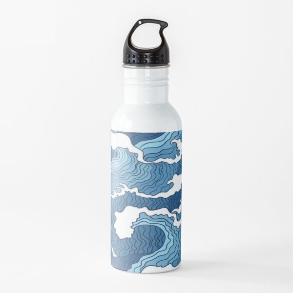 wave pattern Water Bottle