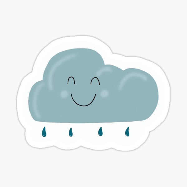 Sticker Regenwolke Redbubble