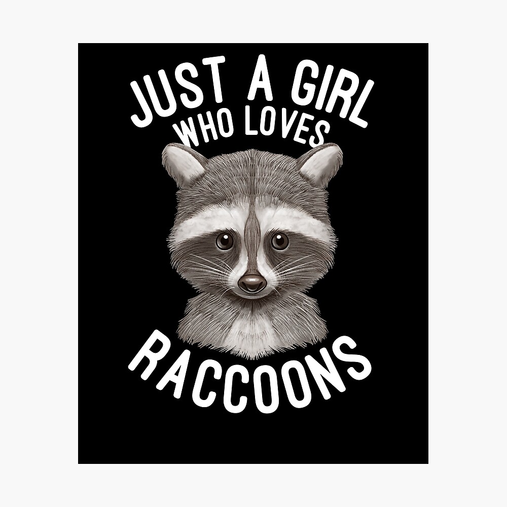 16x16 Multicolor Just a Girl Who Loves Animals Raccoon Just a Girl Who Loves Racoon Gift Throw Pillow