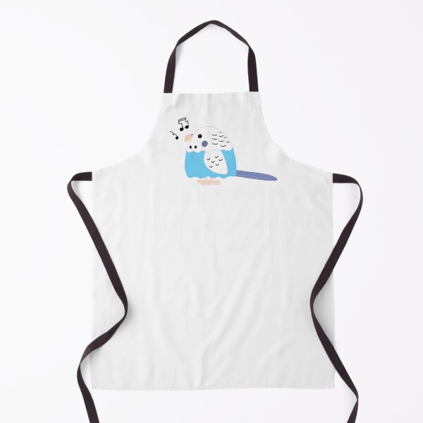 Item preview, Chubby white blue singing pastel budgie designed and sold by Koalaslifestyle.