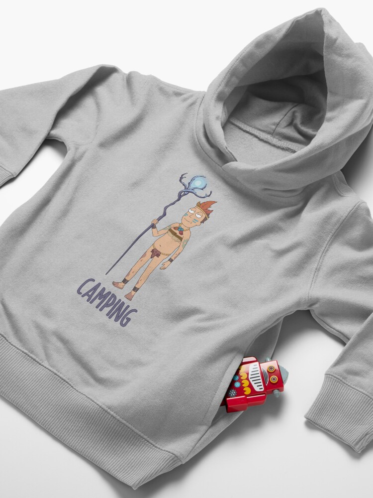 Alternate view of Rick and Morty - Camping Toddler Pullover Hoodie
