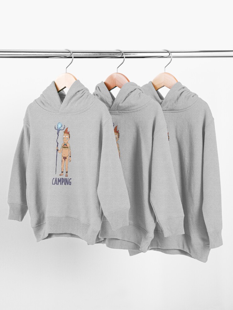 Alternate view of Rick and Morty - Camping Toddler Pullover Hoodie