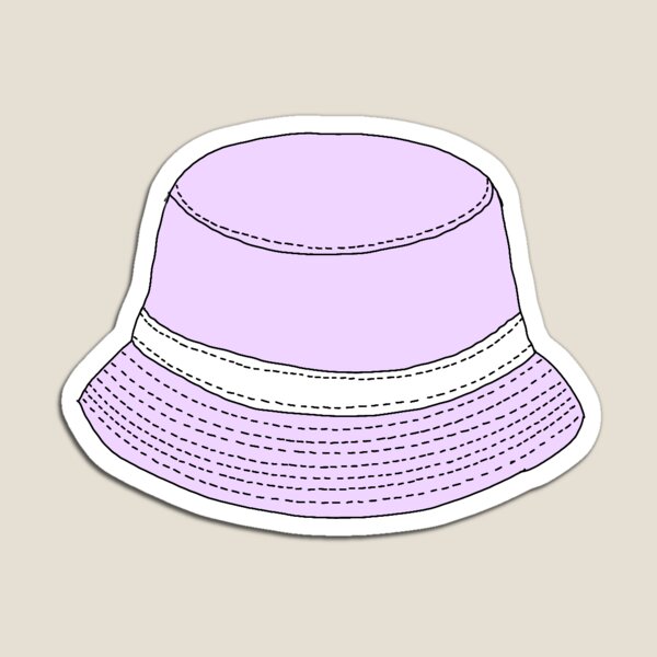 Item preview, Purple Bucket Hat Sticker designed and sold by Isabella Russell.