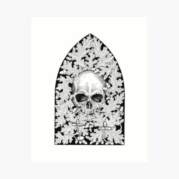 Skull and Oak by Gemma Gary Art Print