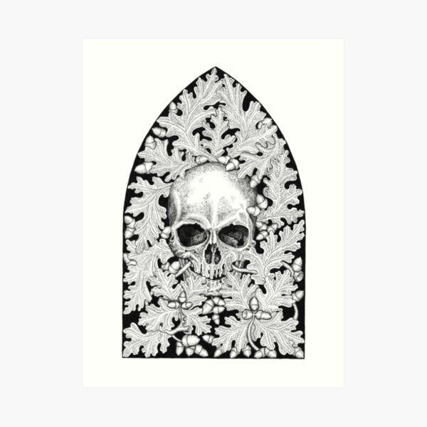 Skull and Oak by Gemma Gary Art Print