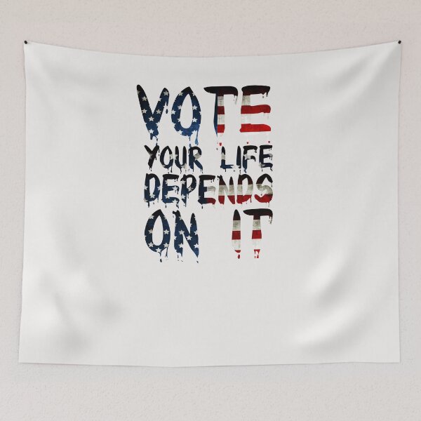 Item preview, american flag vote your life depends on it  designed and sold by Hannah  Pillic.