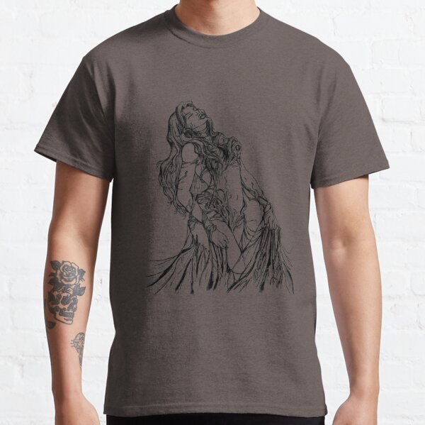 Corrupted Girl - Comic Lineart Drawing Classic T-Shirt