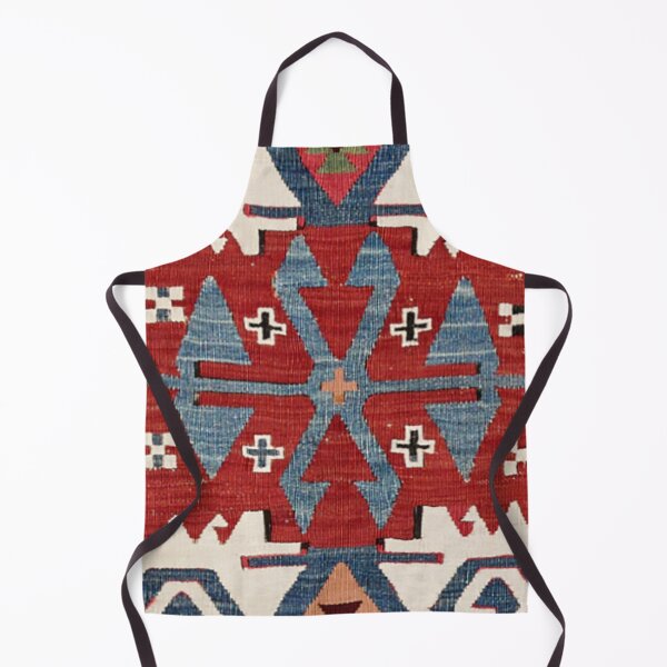 Item preview, Blue Diamond Arrow Konya II // 19th Century Authentic Colorful Red Cowboy Accent Pattern designed and sold by vintagepatterns.
