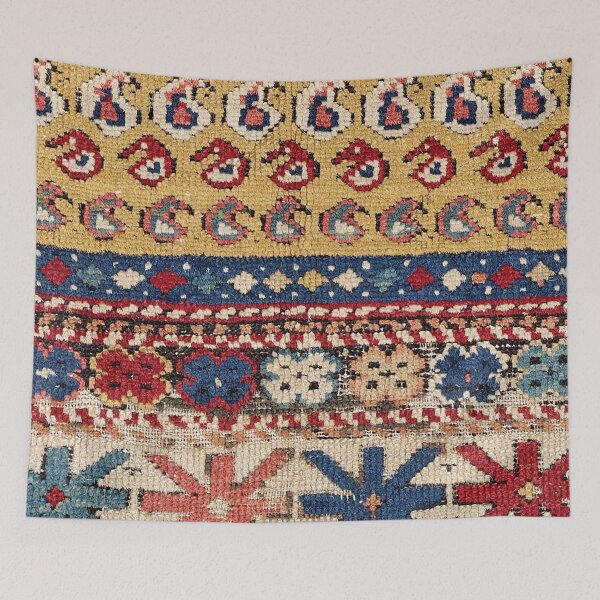 Item preview, Blue Diamond Band // 19th Century Colorful Ornate Accent Pattern designed and sold by vintagepatterns.