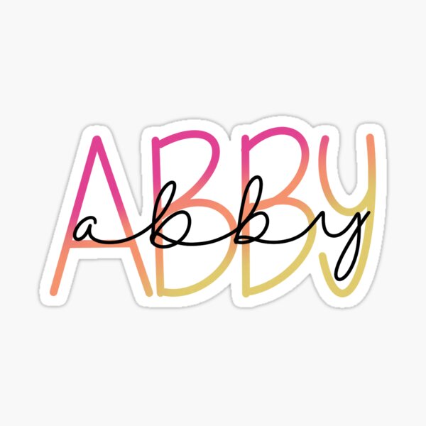 Abby Name Hand Lettering in Faux Gold Letters - Abby - Posters and