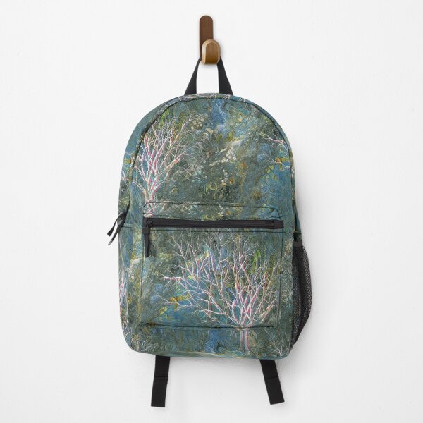Item preview, Blue Fluid Painting with Bare Trees designed and sold by 13Moons.