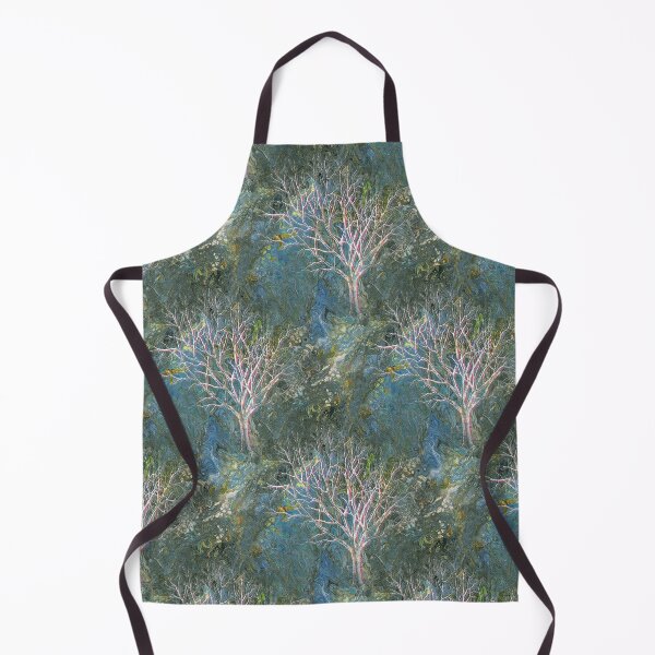 Item preview, Blue Fluid Painting with Bare Trees designed and sold by 13Moons.