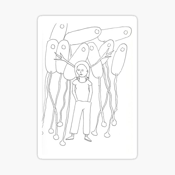 Feelers drawing by Luke Foster Sticker