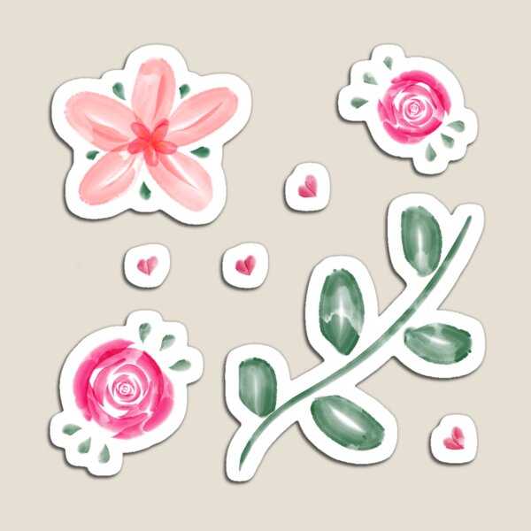 Item preview, Paquete de pegatinas de flores de acuarela designed and sold by DesignVine.
