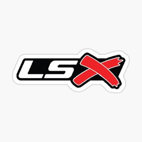 LSX Sticker decal vinyl ls x for chevy GM Gloss white Satin Light Blue X