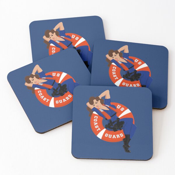 Item preview, Coast Guard Lifering Brunette Pinup designed and sold by AlwaysReadyCltv.
